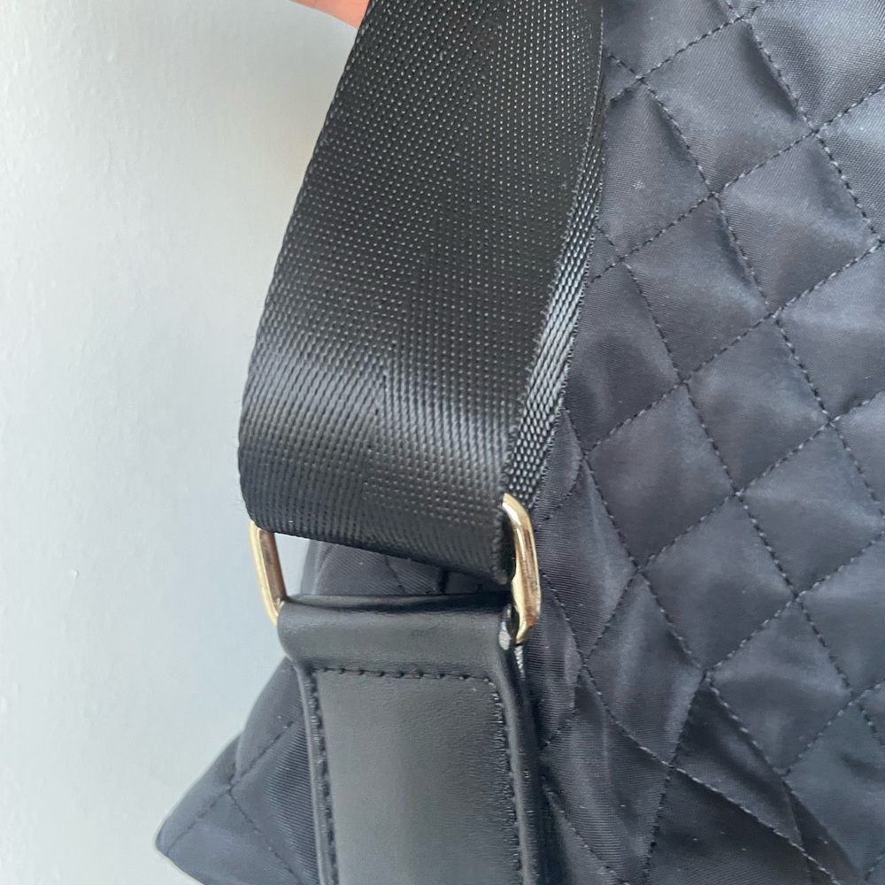 Sondra Roberts Quilted Black Backpack - Picture 10 of 13